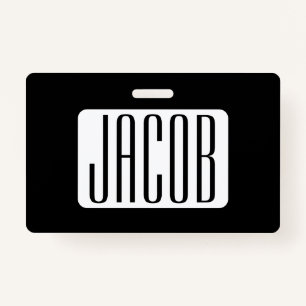 Modern Name or Editable Brand Name for Business Badge