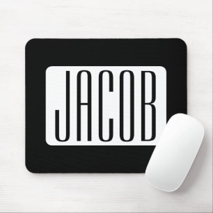 Modern Name or Editable Brand Name for Business  Mouse Pad