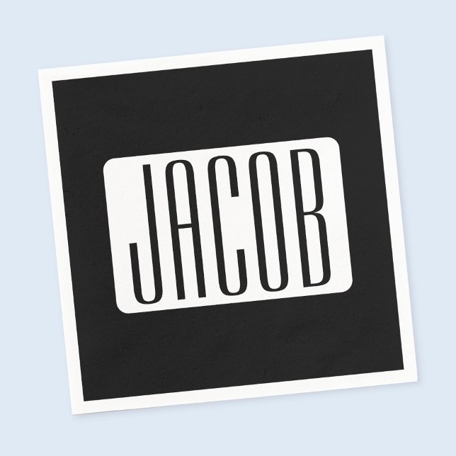 Modern Name or Editable Brand Name for Business  Napkin (Creator Uploaded)