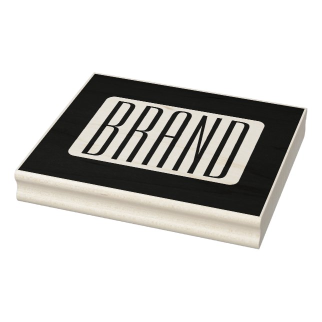 Modern Name or Editable Brand Name for Business  Rubber Stamp (Stamp)