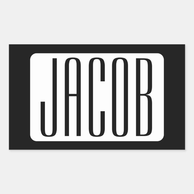 Modern Name or Editable Brand Name for Business  Sticker (Front)