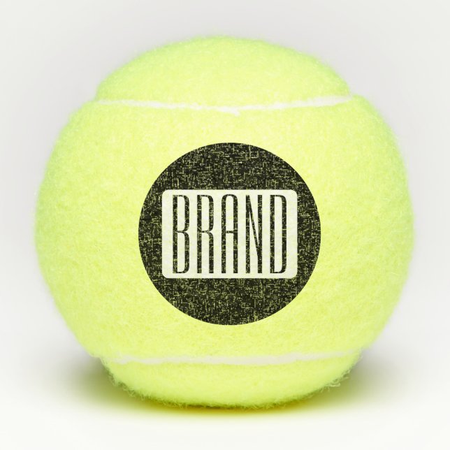 Modern Name or Editable Brand Name for Business  Tennis Balls (Front)