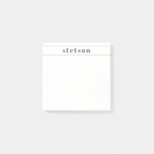 Modern name personalized stationery post-it notes