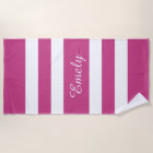 Modern Name pink Striped Pool 