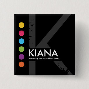 Modern Name Tag 2 Inch Square Button