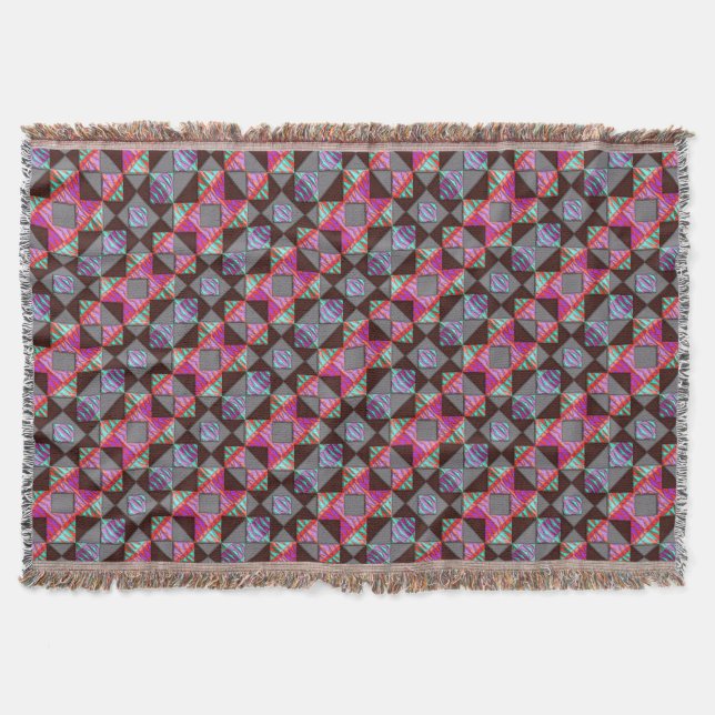 Modern Native American 17 Throw Blanket (Front)