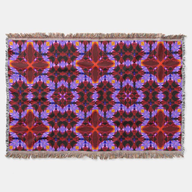 Modern Native American 1 Throw Blanket (Front)