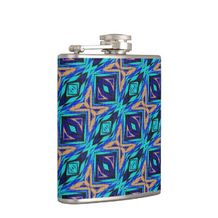 Modern Native American 26 Wrapped Flask
