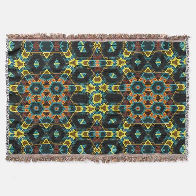 Modern Native American 2 Throw Blanket (Front)
