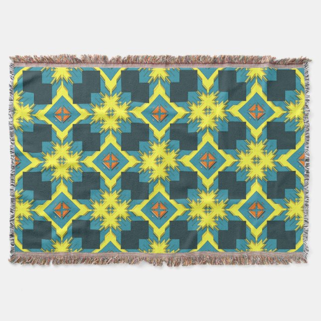 Modern Native American 32 Throw Blanket (Front)
