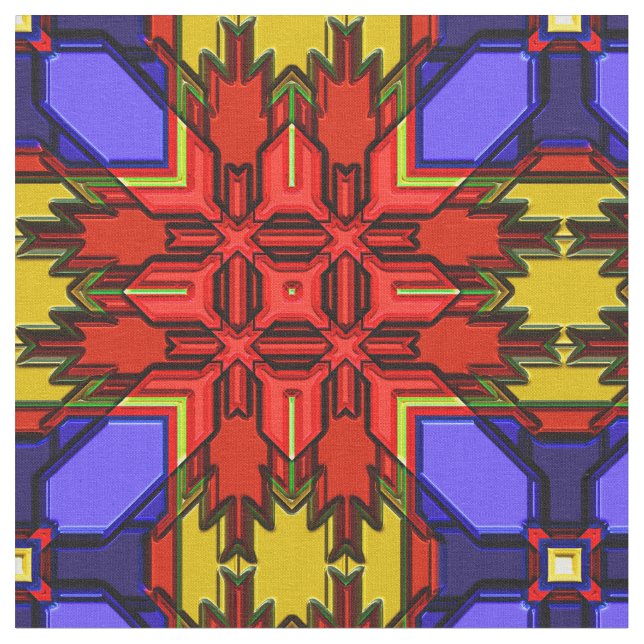 Modern Native American 6 Custom Fabric (Close Up)