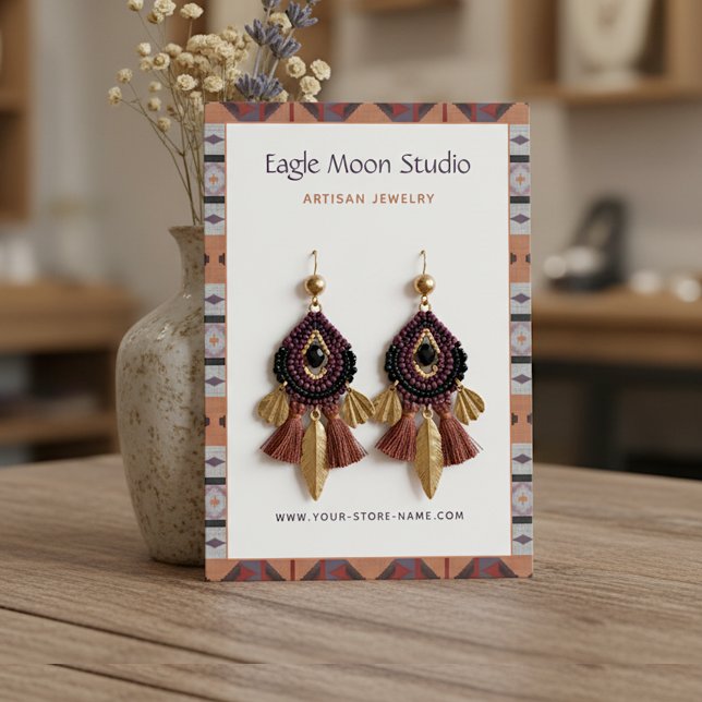 Modern Native Tribal Earring Jewelry Display Card (Creator Uploaded)