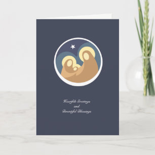 Modern Nativity Holiday (Optional Photo) Card