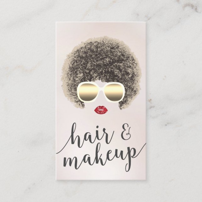 Modern Natural Hair Makeup Beauty Salon Loyalty (Front)