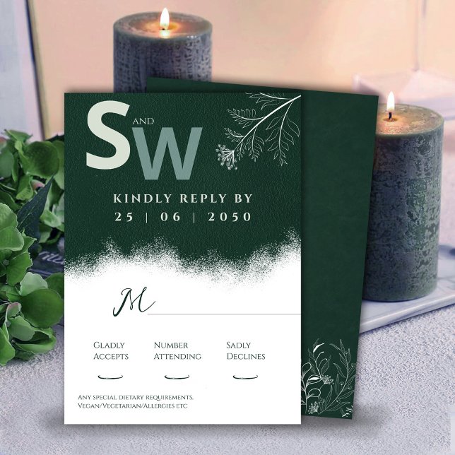 Modern Nature-Inspired Botanical RSVP card (Creator Uploaded)