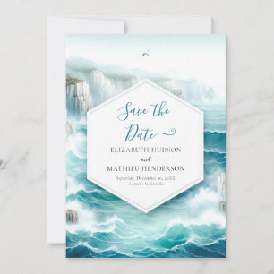 Modern Nature Nautical Wedding Save The Date
