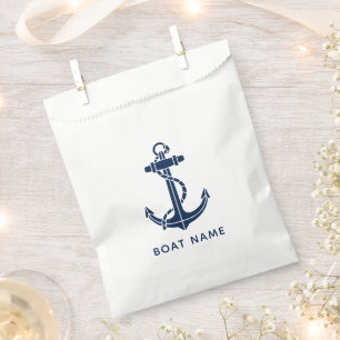Modern Nautical Anchor Beach Trip Custom Swag Favour Bag