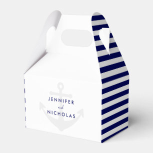 Modern Nautical Anchor Wedding Favor Box