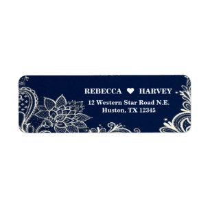 modern nautical beach white lace navy blue