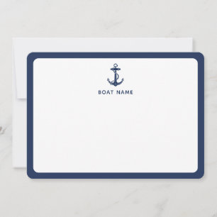 Modern Nautical Boat Anchor Custom Card