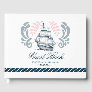 Modern Nautical Boat Wedding Guest Book
