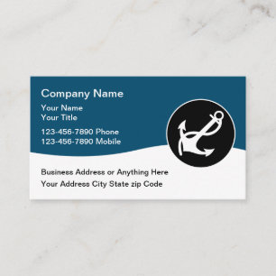 Modern Nautical Business Cards Design Template