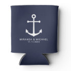 Modern Nautical Navy Blue Anchor Wedding Favour