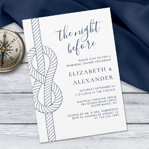 Modern Nautical Rehearsal Dinner Invitation