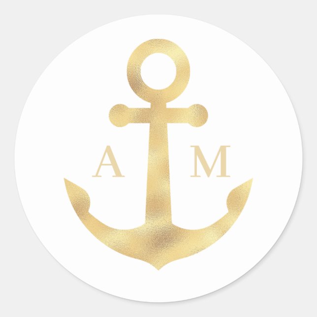 modern nautical sea wedding sticker (Front)