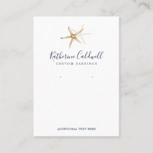 Modern Nautical   Starfish Earring Display Card
