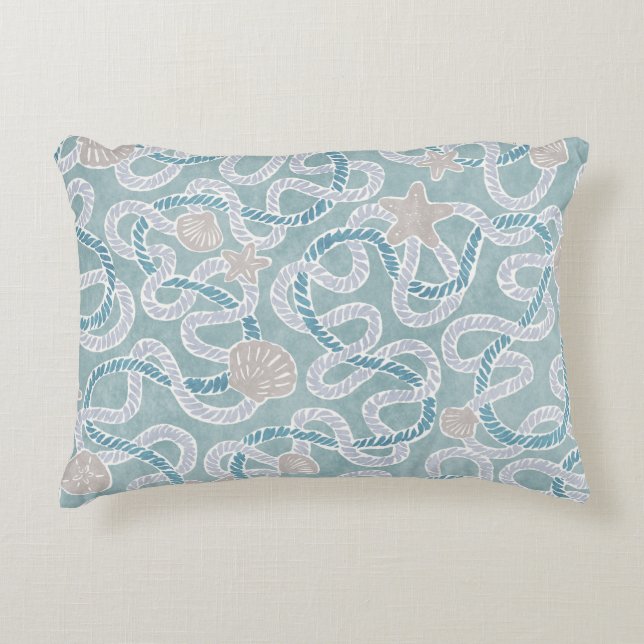 Modern Nautical Throw Pillow (Front)