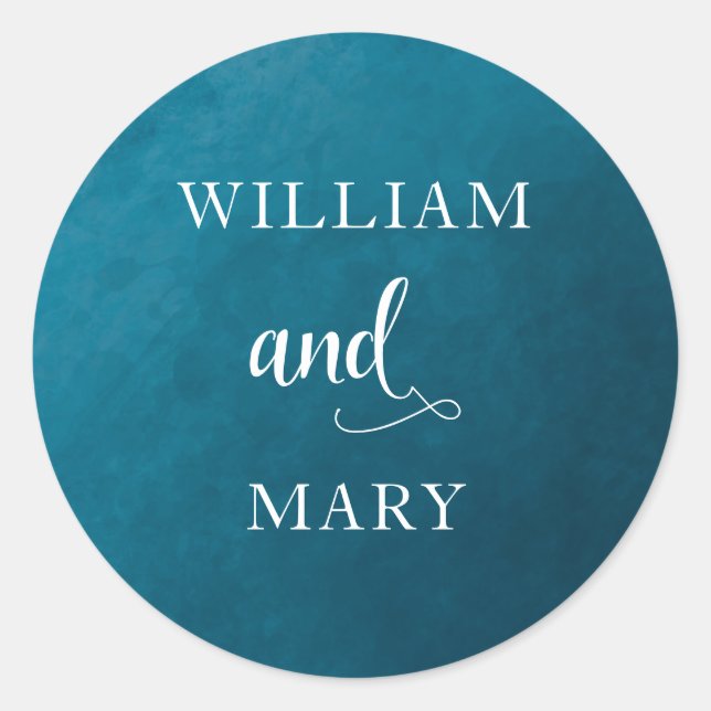 Modern Nautical Watercolor Wedding Envelope Seals (Front)