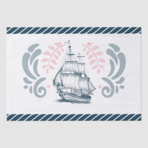Modern Nautical Wedding Tissue Paper