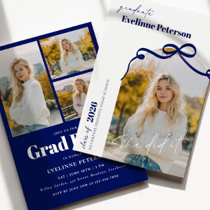 Modern Navy 2026 Graduation Invitation