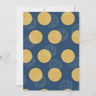 Modern Navy and Gold Polka Dot Thank You Card