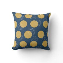 Modern Navy and Gold Polka Dot