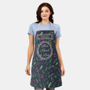 Modern Navy Blue Custom Baking  Apron