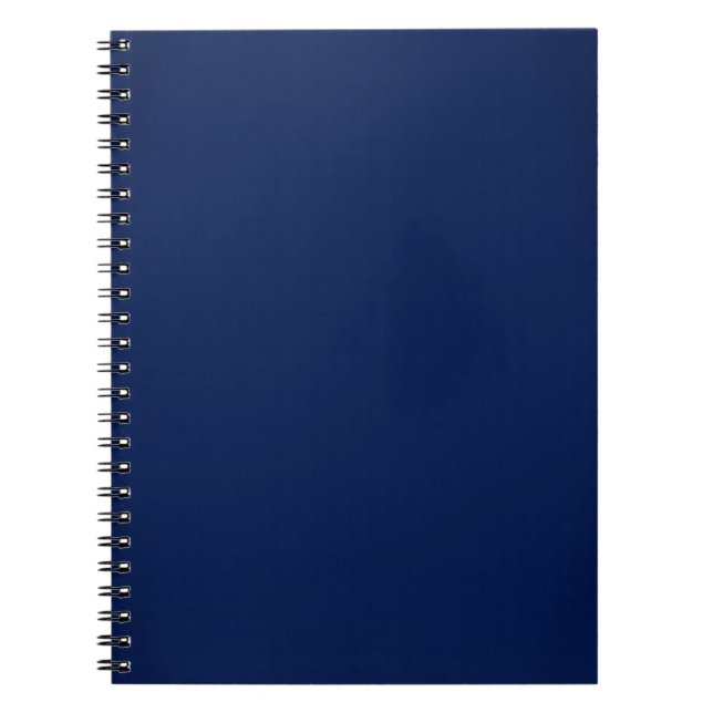 Modern Navy Blue Customizable Notebook (Front)