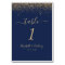 Modern Navy Blue Gold Glitter Edge Wedding