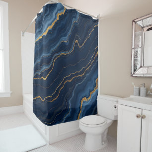 Modern Navy Blue Gold Marble Collection