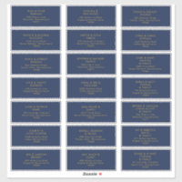 Modern Navy Blue | Gold Wedding Guest Address