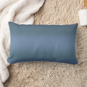 Modern navy blue gradient Watercolor galaxy space Lumbar Pillow