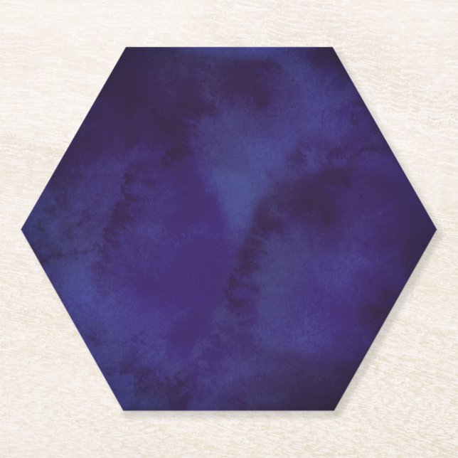 Modern Navy Blue Minimalist Coaster | Elegant Dark (Front)