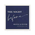 Modern Navy Blue Night Before Rehearsal Dinner