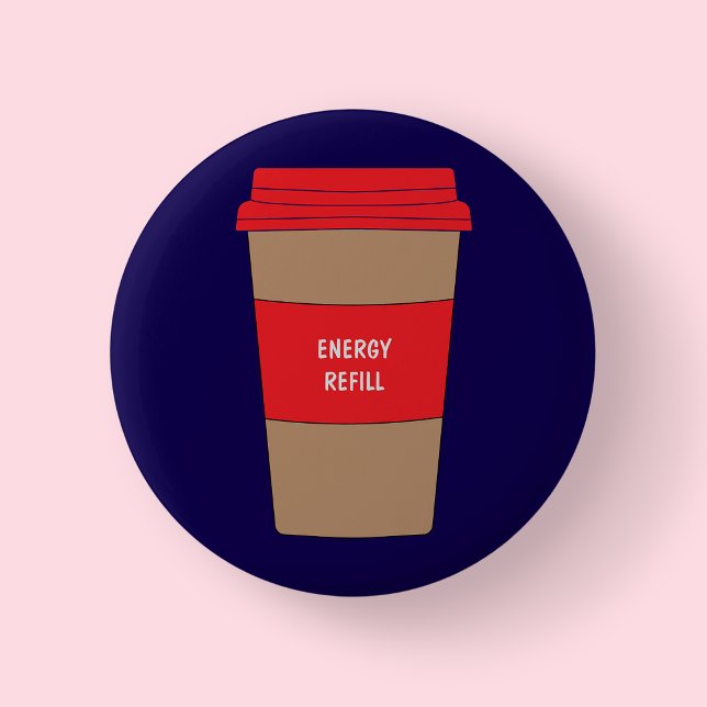 Modern Navy Blue Nurses and Doctors Day Coffee Cup 2 Inch Round Button (Doctor and nurses day badge)