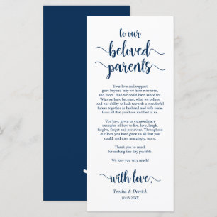 Modern Navy Blue, Place Setting Thank You Card