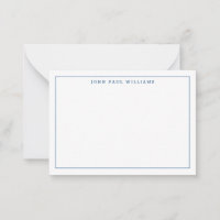 Modern Navy Blue Professional Simple Thin Border