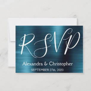 Modern Navy Blue RSVP Response