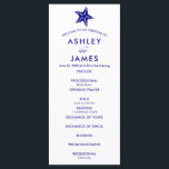 Modern Navy Blue Starfish Wedding Ceremony Program<br><div class="desc">This modern starfish wedding program is perfect for a beach or tropical themed ceremony. It is fully customizable. To add or remove sections,  change colour of text/background,  or adjust spacing,  click "customize further."  Matching items available.</div>