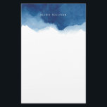 Modern Navy Blue Watercolor Splash Personalized Stationery<br><div class="desc">Modern and stylish stationery featuring navy blue watercolor splash. Personalize by adding your own details.</div>